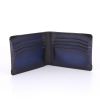 Berluti Scritto wallet in blue leather - Detail D1 thumbnail