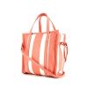 Balenciaga Bazar shopper small model shopping bag in pink and white bicolor leather - 00pp thumbnail