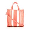 Shopping bag Balenciaga Bazar shopper modello piccolo in pelle bicolore rosa e bianca - 360 thumbnail