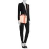 Balenciaga Bazar shopper small model shopping bag in pink and white bicolor leather - Detail D2 thumbnail