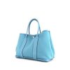 Shopping bag Hermes Garden in tela Blu cielo e pelle Blu cielo - 00pp thumbnail