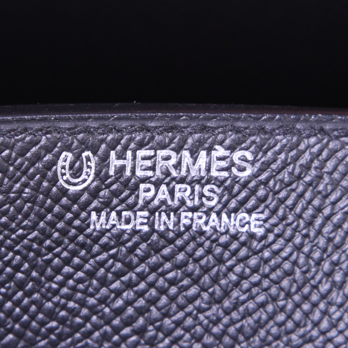 Borsa portadocumenti Hermès Sac à dépêches in pelle Epsom grigio Graphite e viola Raisin - Detail D3
