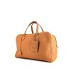 Hermes Victoria travel bag in gold Fjord leather - 00pp thumbnail
