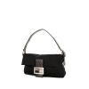 Fendi Baguette handbag in black canvas and black lizzard - 00pp thumbnail