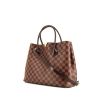 Louis Vuitton Kensington handbag in ebene damier canvas and brown leather - 00pp thumbnail