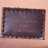 Bolso de mano Louis Vuitton Kensington en lona a cuadros revestida ébano y cuero marrón - Detail D4 thumbnail