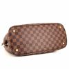 Louis Vuitton Kensington handbag in ebene damier canvas and brown leather - Detail D5 thumbnail