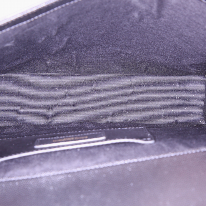 Saint Laurent Kate shoulder bag in black grained leather - Detail D3