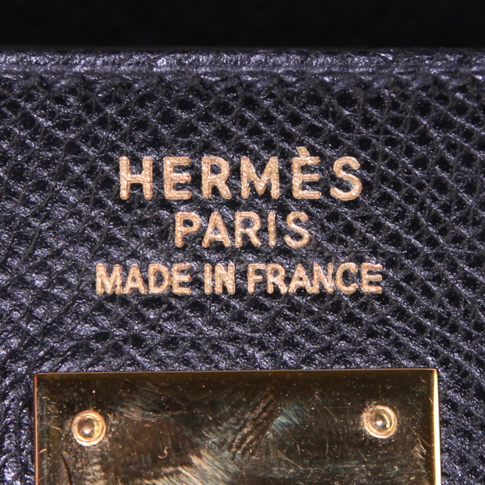 Borsa Hermes Kelly 35 cm in pelle Epsom nera - Detail D4