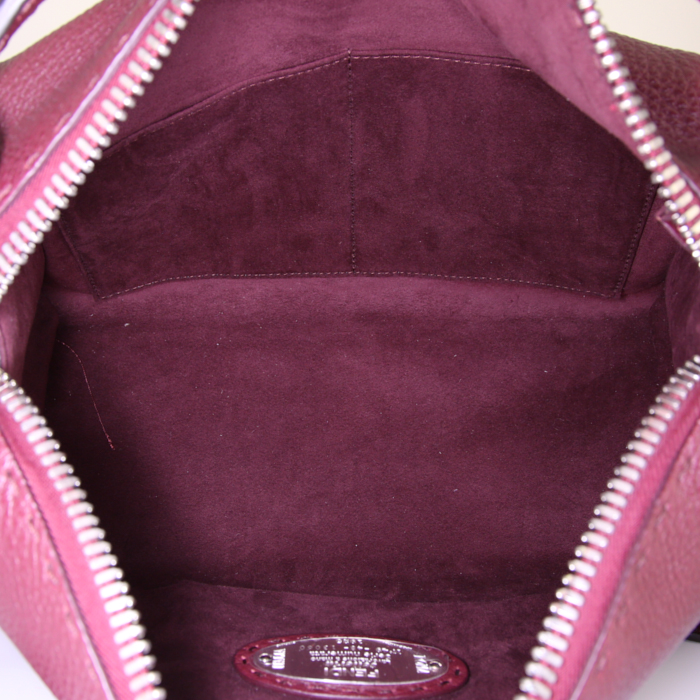 Borsa Fendi By the way in pelle martellata bordeaux - Detail D3