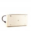 Hermès Lindy 30 cm shoulder bag in beige canvas and brown Swift leather - Detail D4 thumbnail