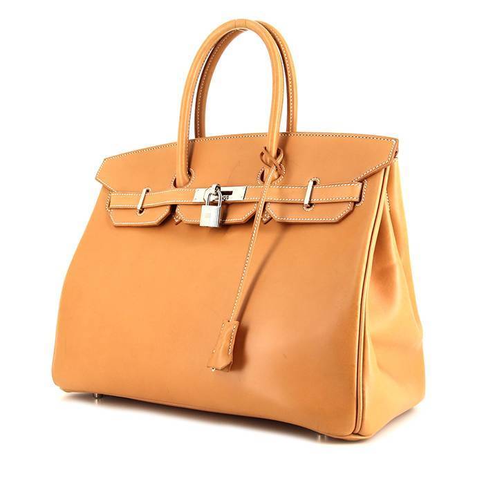 Hermes Birkin Handbag Orange Epsom with Palladium Hardware 35