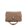 Hermes Kelly 35 cm handbag in etoupe leather taurillon clémence - 360 Front thumbnail