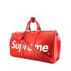 Louis Vuitton Keepall Editions Limitées weekend bag in red and white epi leather - 00pp thumbnail