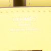 Hermes Birkin 25 cm handbag in yellow Lime Swift leather - Detail D3 thumbnail