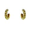 Fred Ombre Féline 1980's hoop earrings in yellow gold and enamel - 00pp thumbnail