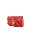 Bolso bandolera Gucci GG Marmont modelo pequeño en cuero acolchado rojo - 00pp thumbnail