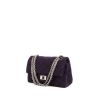 Chanel 2.55 small model shoulder bag in purple jersey canvas - 00pp thumbnail