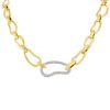 Pomellato Paisley necklace in yellow gold,  white gold and diamonds - 00pp thumbnail