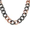 Pomellato Tango necklace in pink gold,  silver and diamonds - 00pp thumbnail