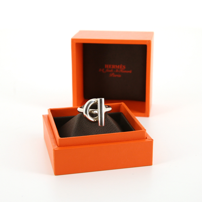 Bague Hermès Croisette en argent - Detail D2