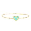 Bracelet Poiray L'Attrape Coeur en or jaune,  turquoise et diamants - 00pp thumbnail