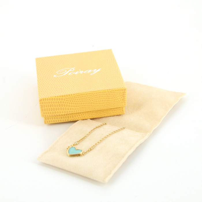 Bracelet Poiray L'Attrape Coeur en or jaune,  turquoise et diamants - Detail D2