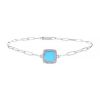 Dinh Van Impressions bracelet in white gold and turquoise - 00pp thumbnail