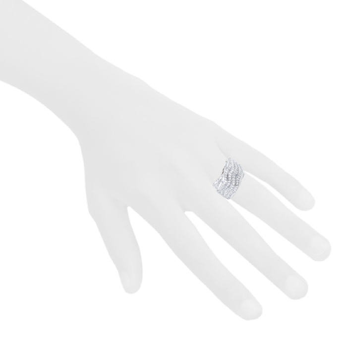 Anello Vhernier Tourbillon in oro bianco e diamanti - Detail D1