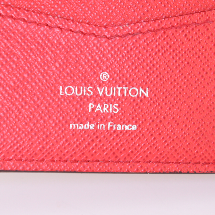 Billetera Louis Vuitton Louis Vuitton Editions Limitées en cuero Epi rojo y blanco - Detail D2