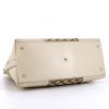 Gucci handbag in beige logo canvas and white leather - Detail D4 thumbnail