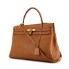 Hermès  Kelly 35 cm handbag  in gold Courchevel leather - 00pp thumbnail