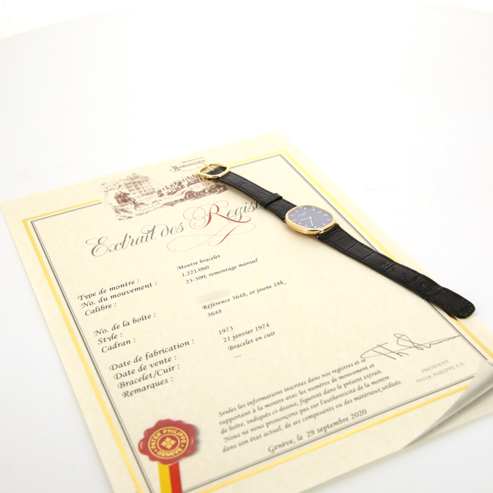 Reloj Patek Philippe Ellipse de oro amarillo Ref :  3648 Circa  1973