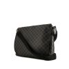 Bolso zurrón Louis Vuitton District en lona a cuadros revestida gris antracita y cuero negro - 00pp thumbnail