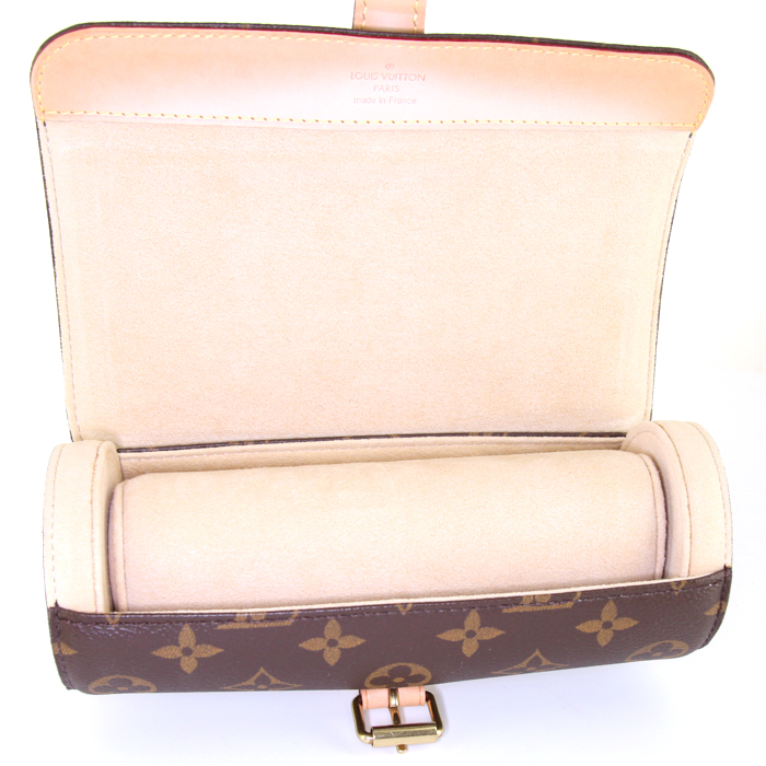 Astuccio Louis Vuitton in tela monogram e pelle naturale - Detail D2