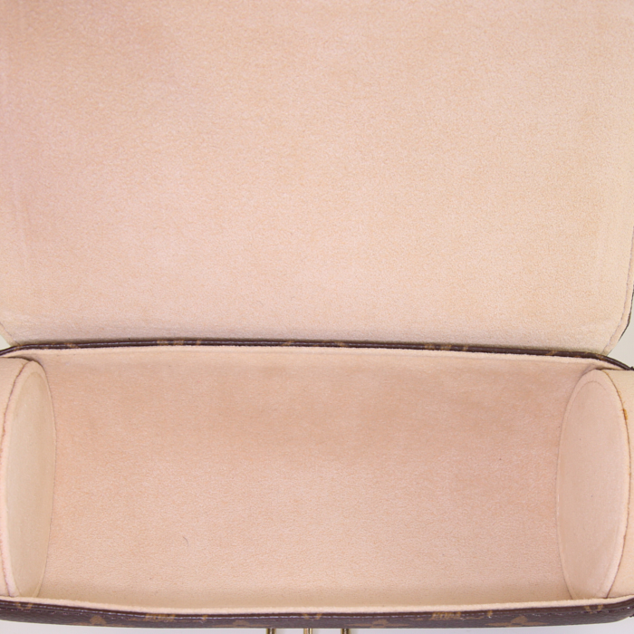 Estuche Louis Vuitton en lona Monogram y cuero natural - Detail D3