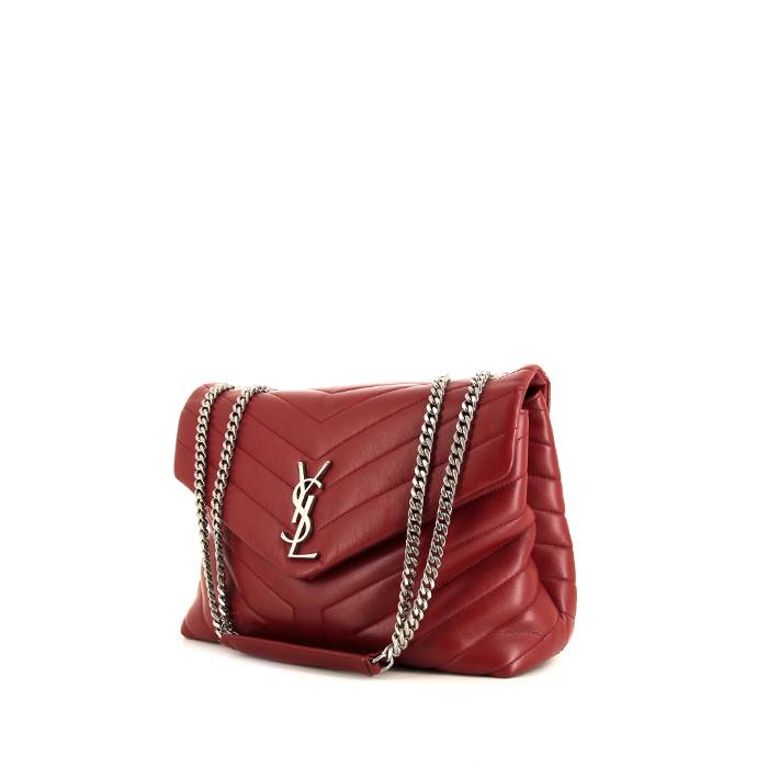 Saint Laurent Unisex Uptown Shoulder Bag in Red