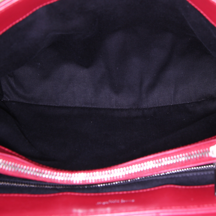 Saint Laurent Loulou medium model handbag in red leather - Detail D3