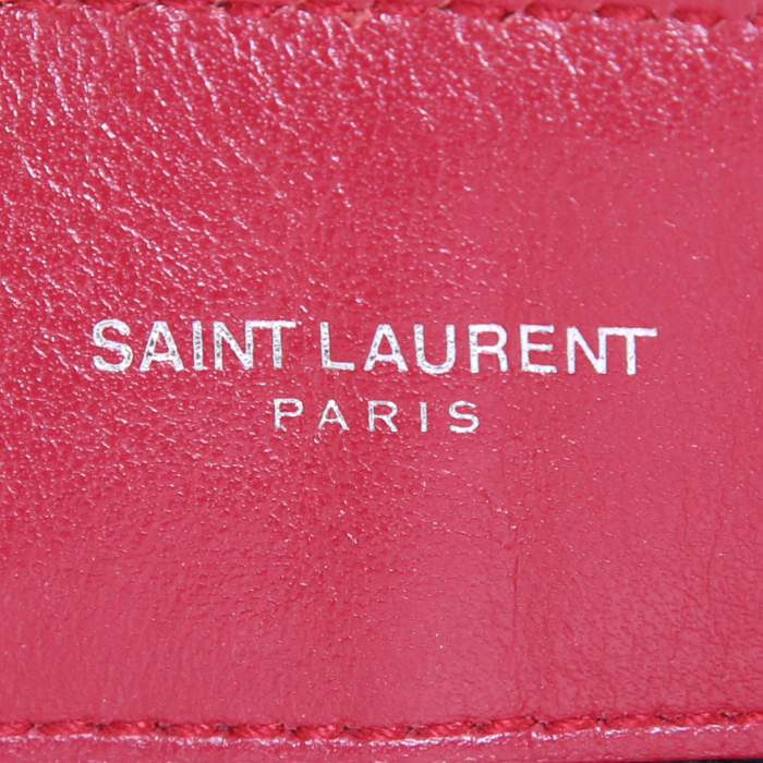 Saint Laurent Loulou medium model handbag in red leather - Detail D4