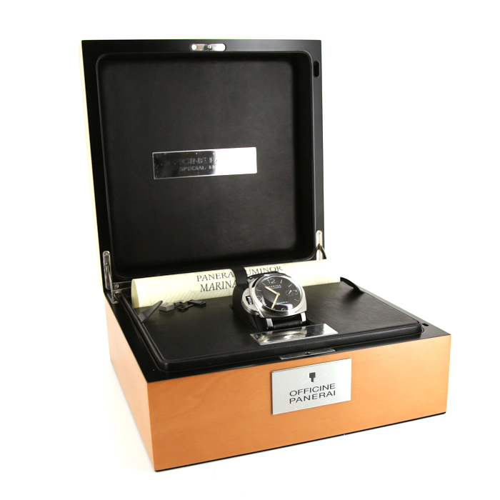 Panerai watch in stainless steel Ref: Marina Militare Circa 2005 - Detail D3