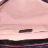 Borsa a tracolla Gucci GG Marmont mini in pelle trapuntata nera e beige con decori geometrici e profili rossi - Detail D3 thumbnail