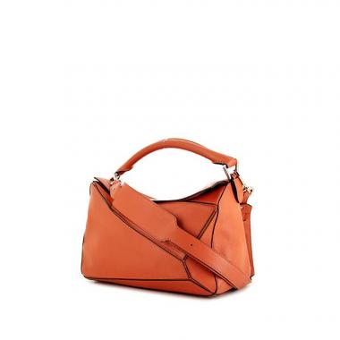 Bolso de mano Loewe Puzzle  en cuero naranja