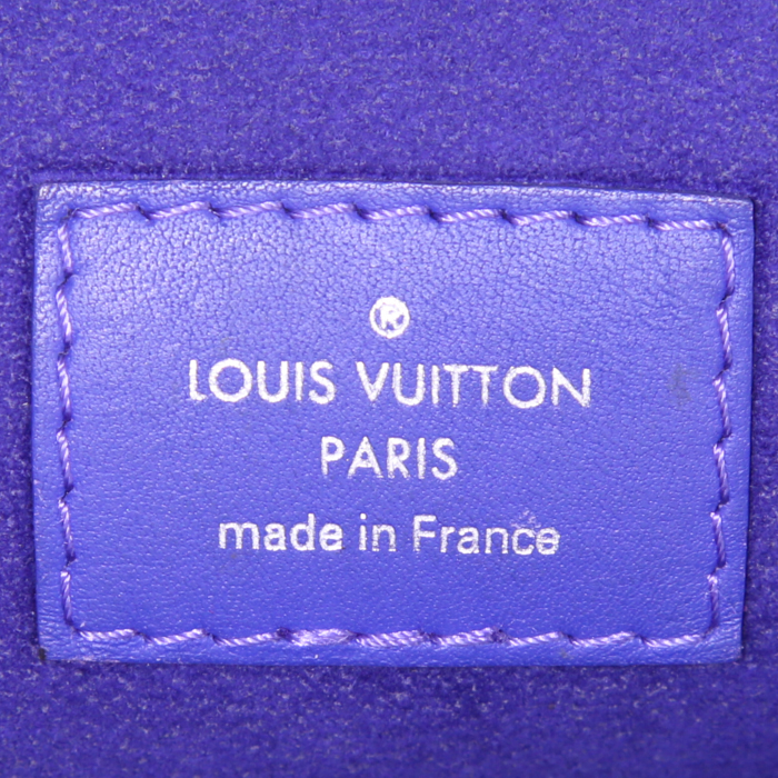 Louis Vuitton Neverfull large model shopping bag in purple epi leather - Detail D3