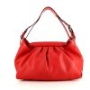 Fendi shoulder bag in red leather - 360 thumbnail