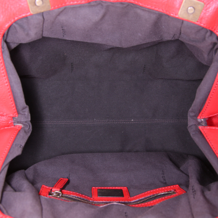 Fendi   shoulder bag  in red leather - Detail D2