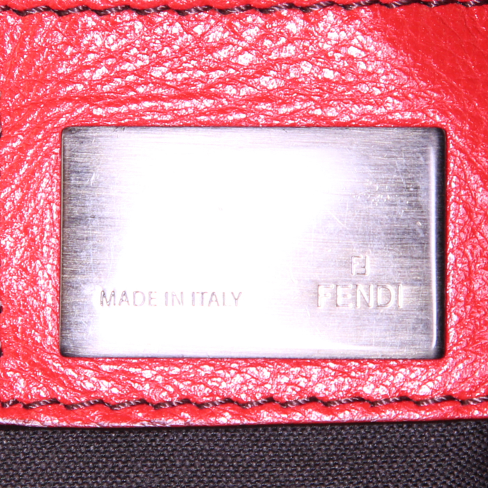 Sac porté épaule Fendi   en cuir rouge - Detail D3