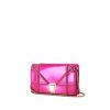 Bolso bandolera Dior Diorama mini en cuero rosa metalizada - 00pp thumbnail