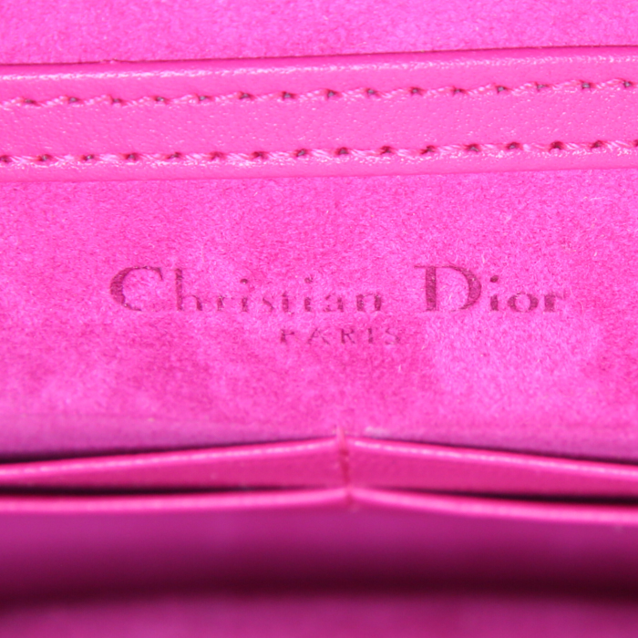 Borsa a tracolla Dior Diorama mini in pelle rosa metallizzata - Detail D3