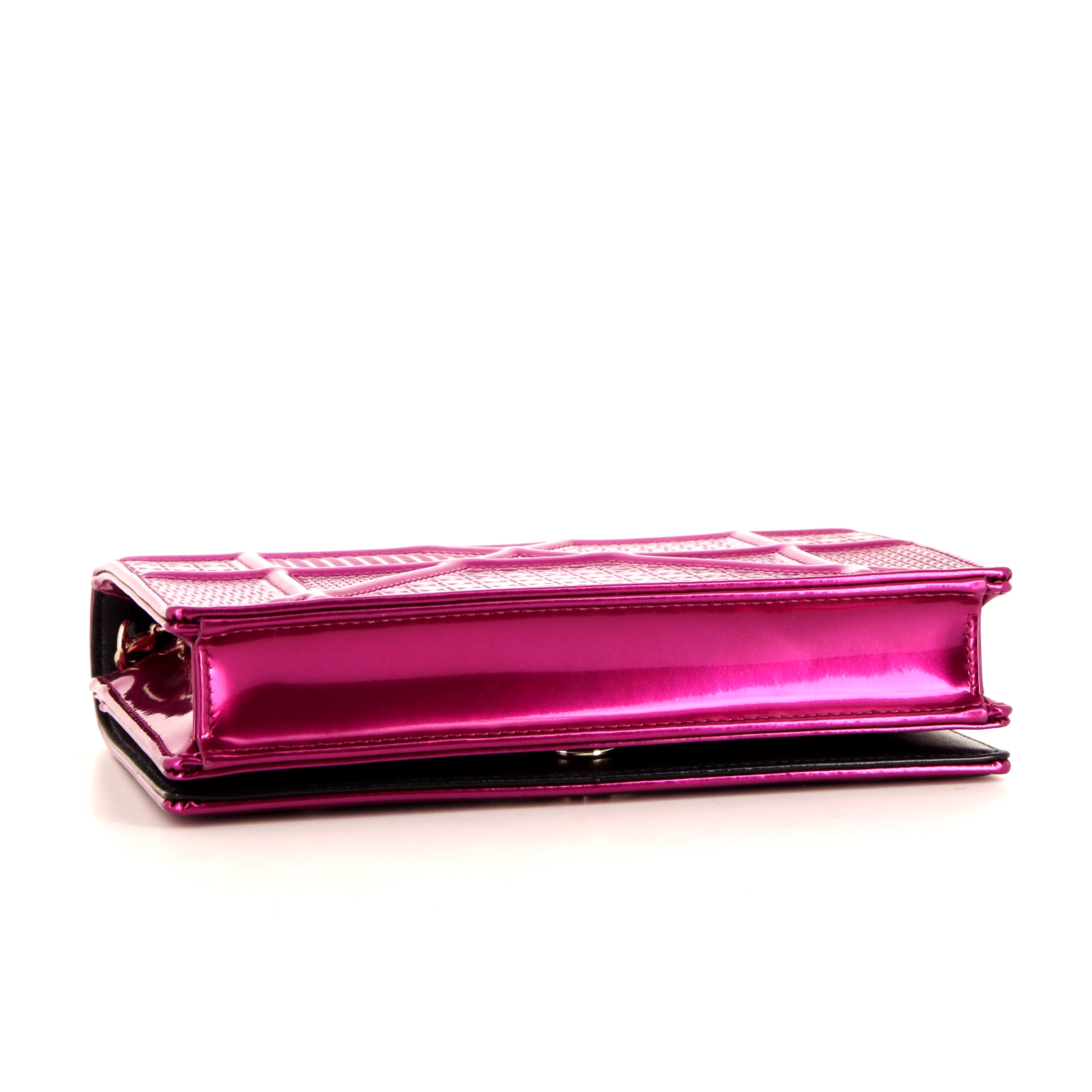 Borsa a tracolla Dior Diorama mini in pelle rosa metallizzata - Detail D4