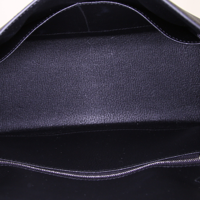 Hermes Kelly 28 cm handbag in black epsom leather - Detail D3